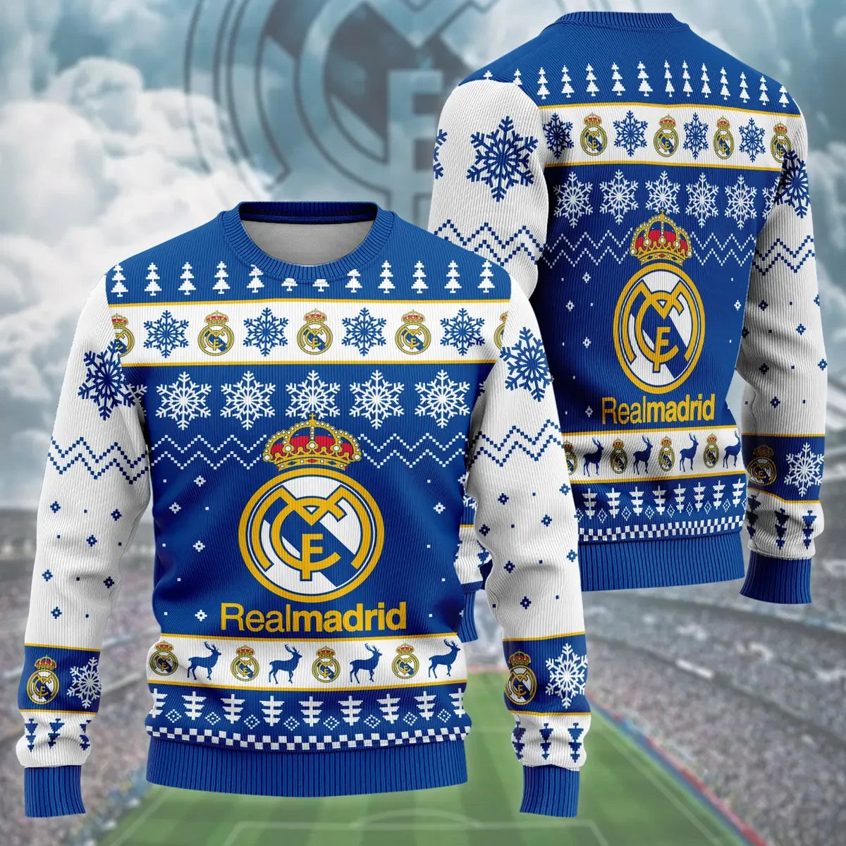 Real Madrid Ugly Christmas Sweater , Unisex Wool Sweater QB291003