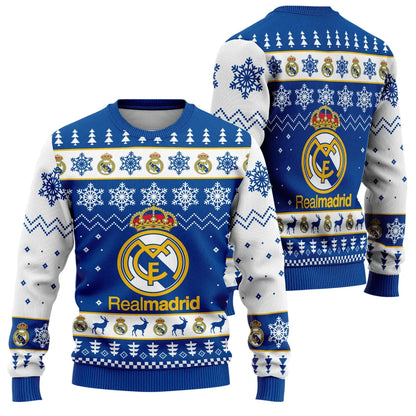 Real Madrid Ugly Christmas Sweater , Unisex Wool Sweater QB291003