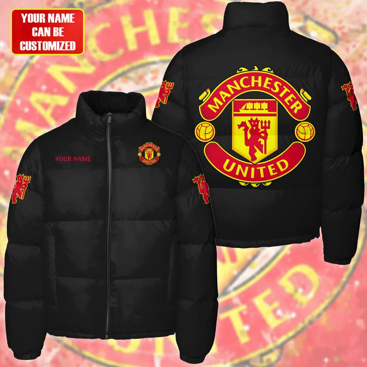 Manchester United FC Puffer Thermal Stand Collar Jacket P291001