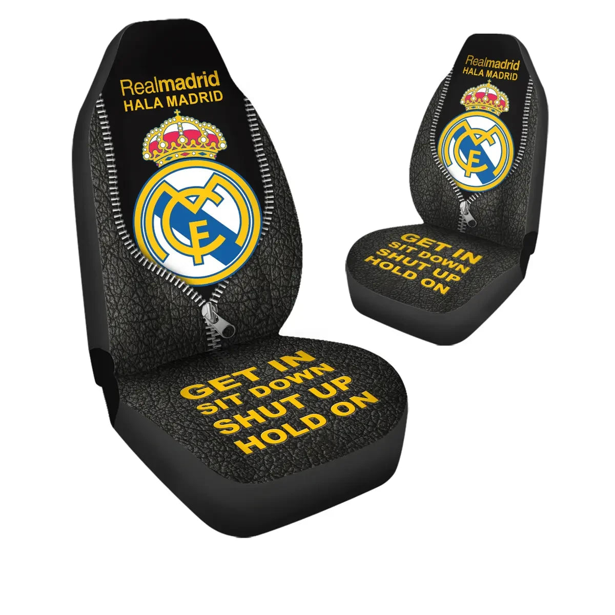 Real Madrid Hold on Funny Car Seat Covers Universal Fit Set 2 Q301005