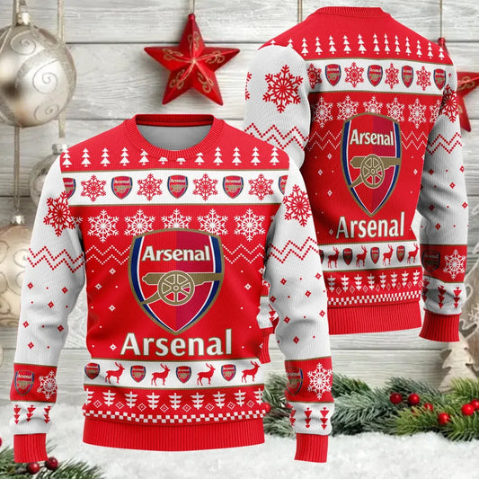 Arsenal Ugly Christmas Sweater , Unisex Wool Sweater QB311003