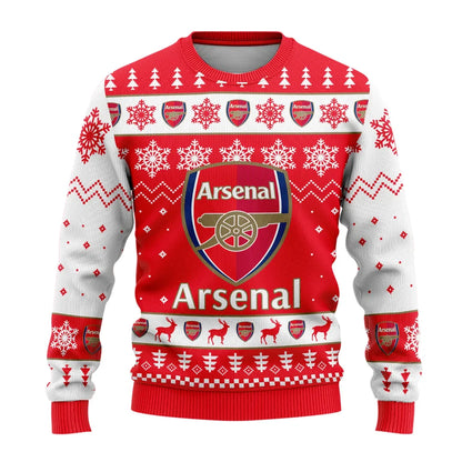 Arsenal Ugly Christmas Sweater , Unisex Wool Sweater QB311003