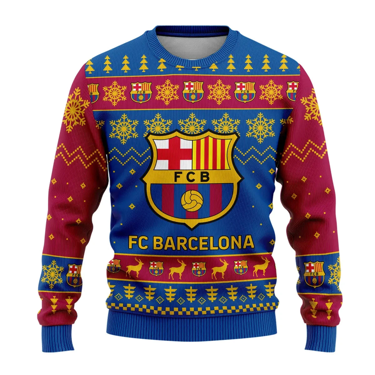 Barca Ugly Christmas Sweater , Unisex Wool Sweater QB311004
