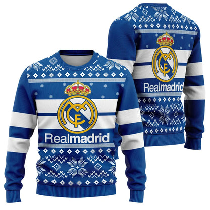 Real Madrid S7 Ugly Christmas Sweater , Unisex Wool Sweater S301004