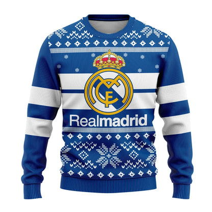 Real Madrid S7 Ugly Christmas Sweater , Unisex Wool Sweater S301004
