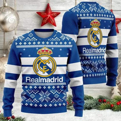 Real Madrid S7 Ugly Christmas Sweater , Unisex Wool Sweater S301004