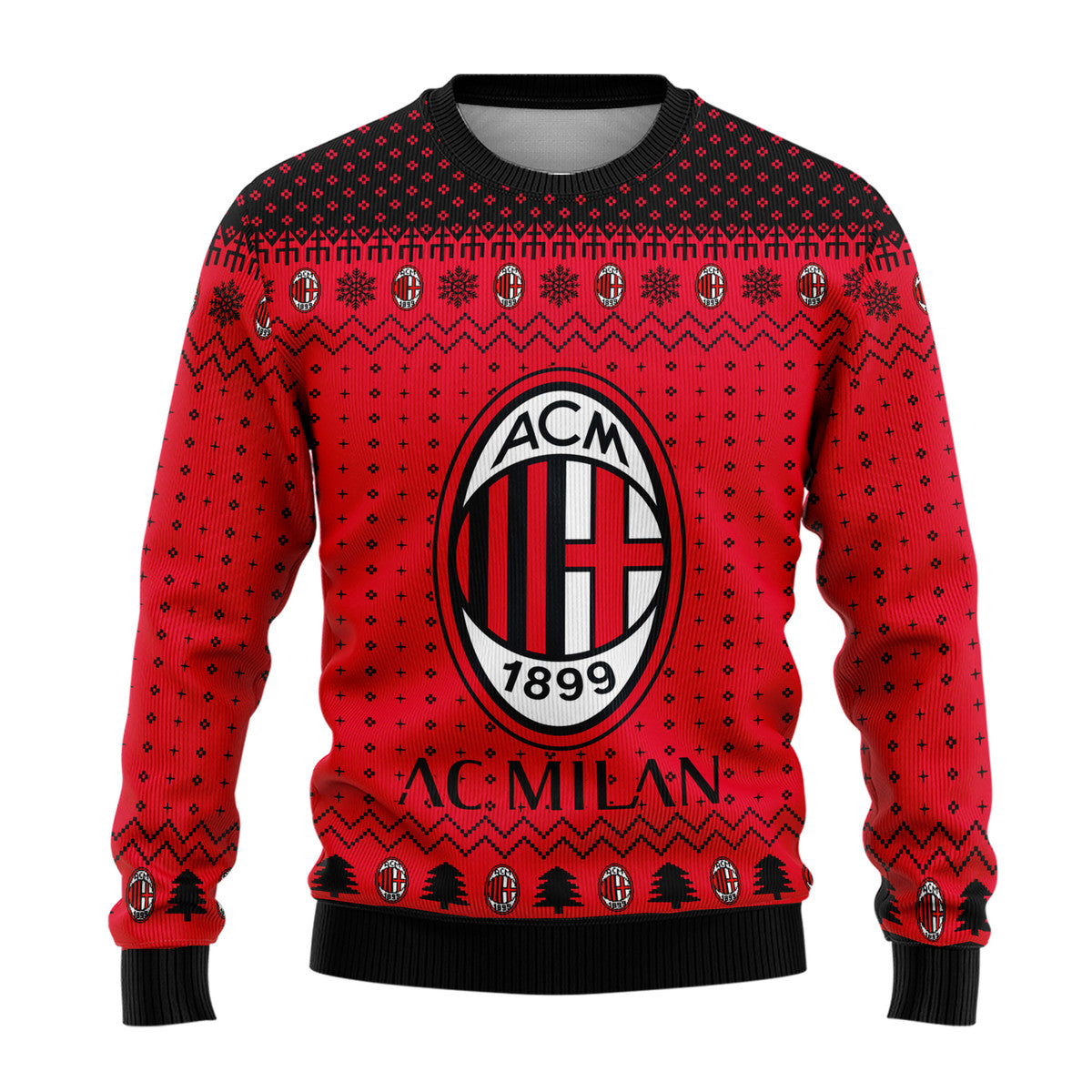 AC Milan S6 Ugly Christmas Sweater , Unisex Wool Sweater S311001