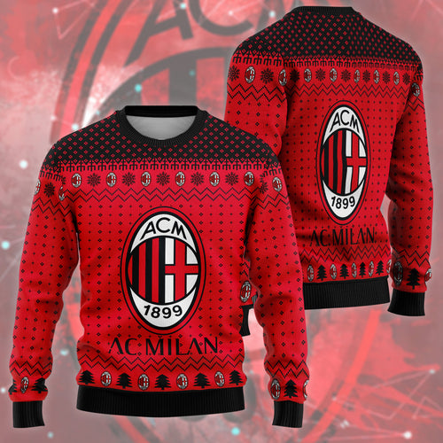 AC Milan S6 Ugly Christmas Sweater , Unisex Wool Sweater S311001