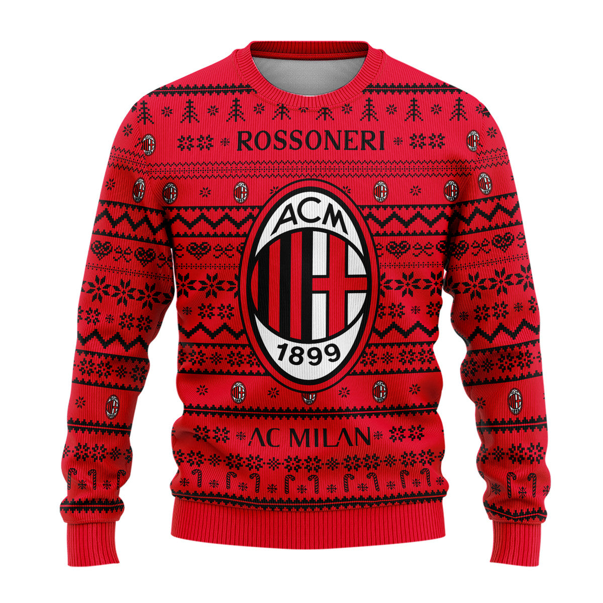 AC Milan S7 Ugly Christmas Sweater , Unisex Wool Sweater S311002