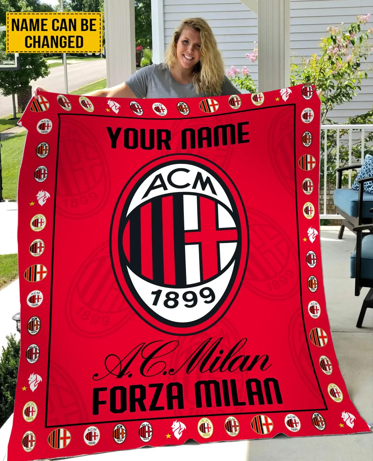 AC Milan 3D Fleece Blanket Q311002
