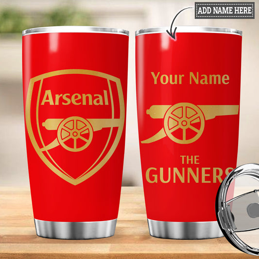 Personalized Name Arsenal Stainless Tumbler 20oz 30oz Cup QB261001