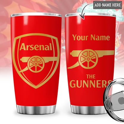 Personalized Name Arsenal Stainless Tumbler 20oz 30oz Cup QB261001