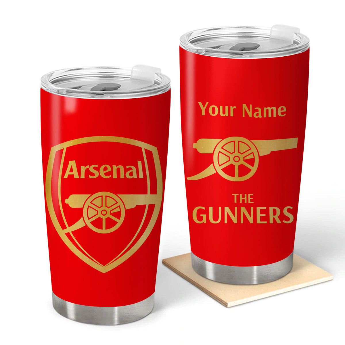 Personalized Name Arsenal Stainless Tumbler 20oz 30oz Cup QB261001