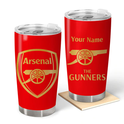 Personalized Name Arsenal Stainless Tumbler 20oz 30oz Cup QB261001