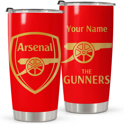 Personalized Name Arsenal Stainless Tumbler 20oz 30oz Cup QB261001