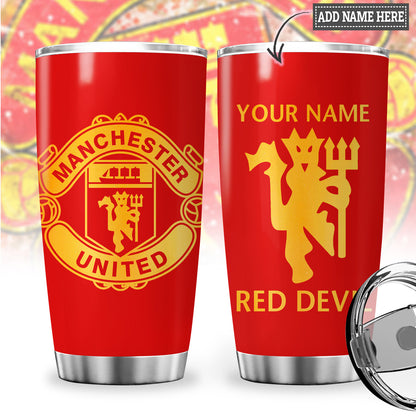 Personalized Name Manchester United Stainless Tumbler 20oz 30oz Cup QB261002