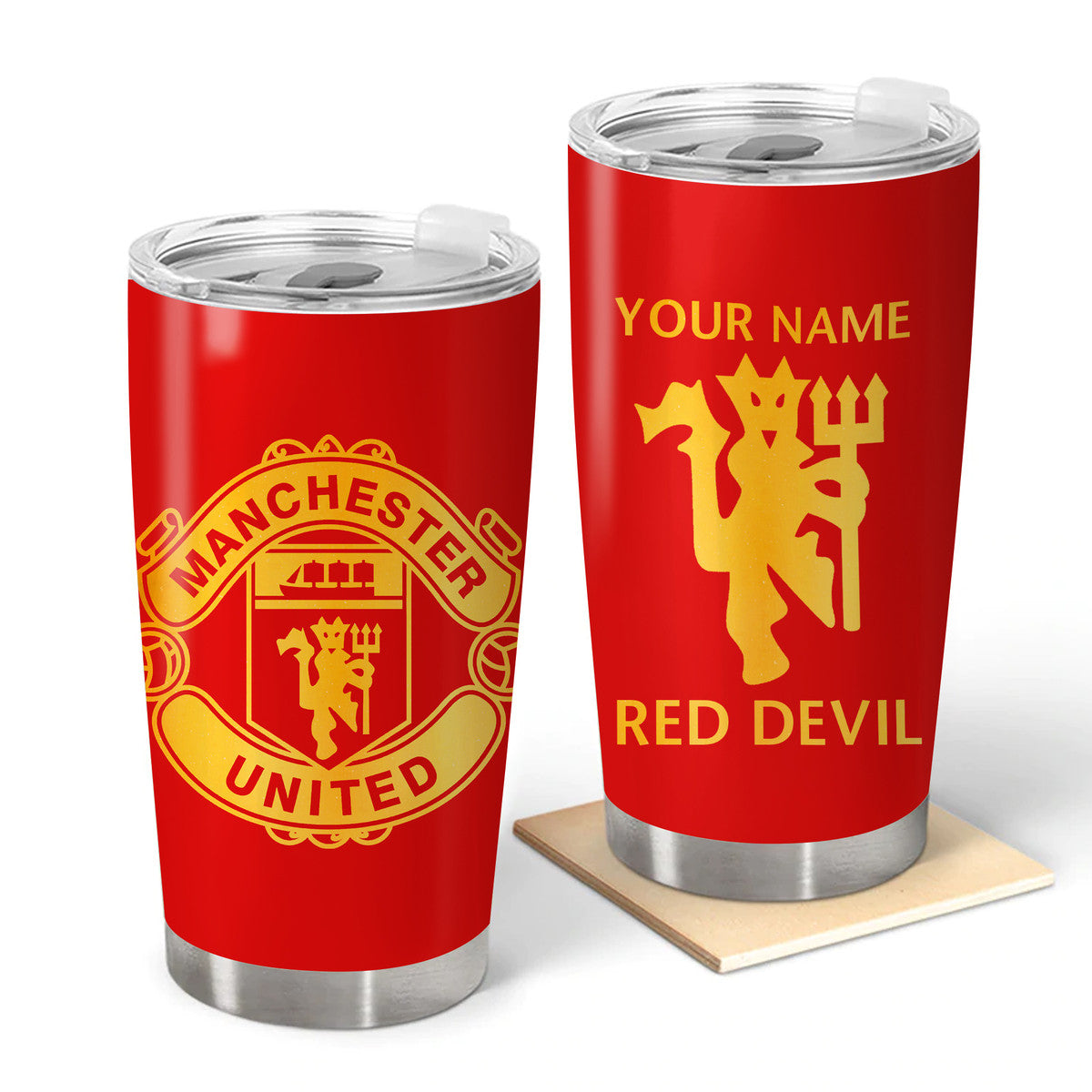 Personalized Name Manchester United Stainless Tumbler 20oz 30oz Cup QB261002