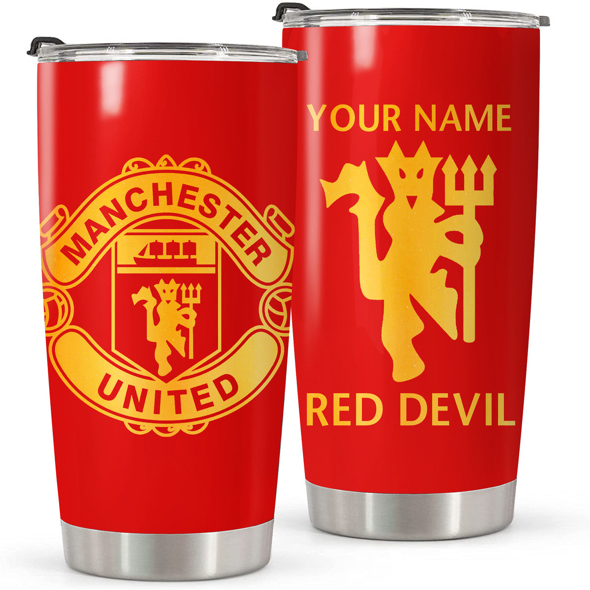 Personalized Name Manchester United Stainless Tumbler 20oz 30oz Cup QB261002