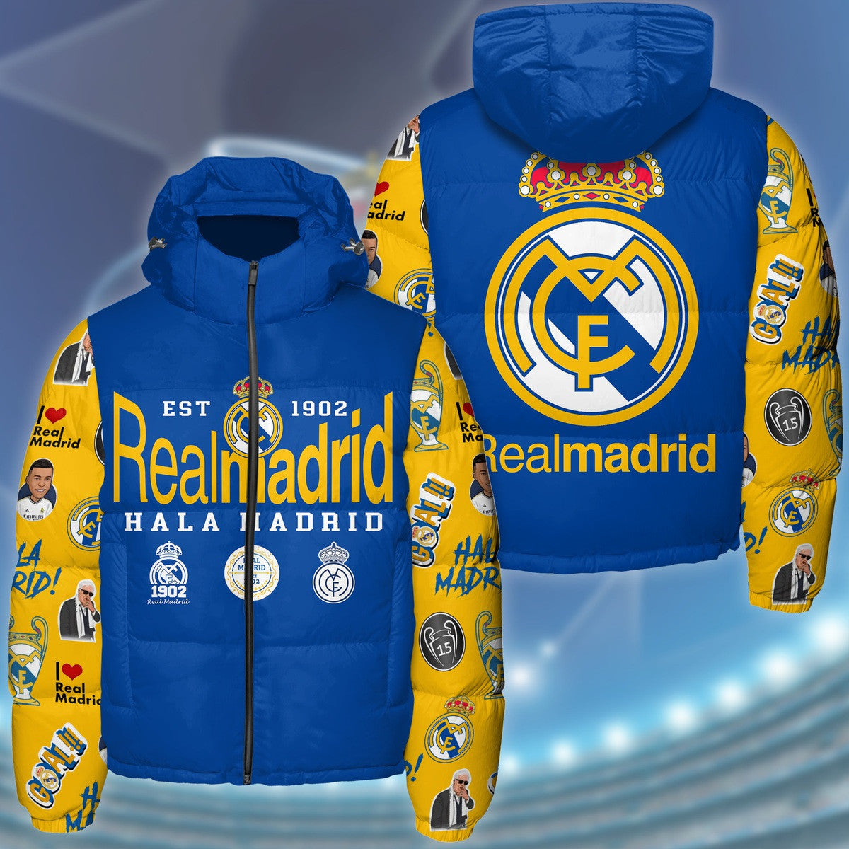 Real Madrid Puffer Thermal Stand Collar Jacket QB311009