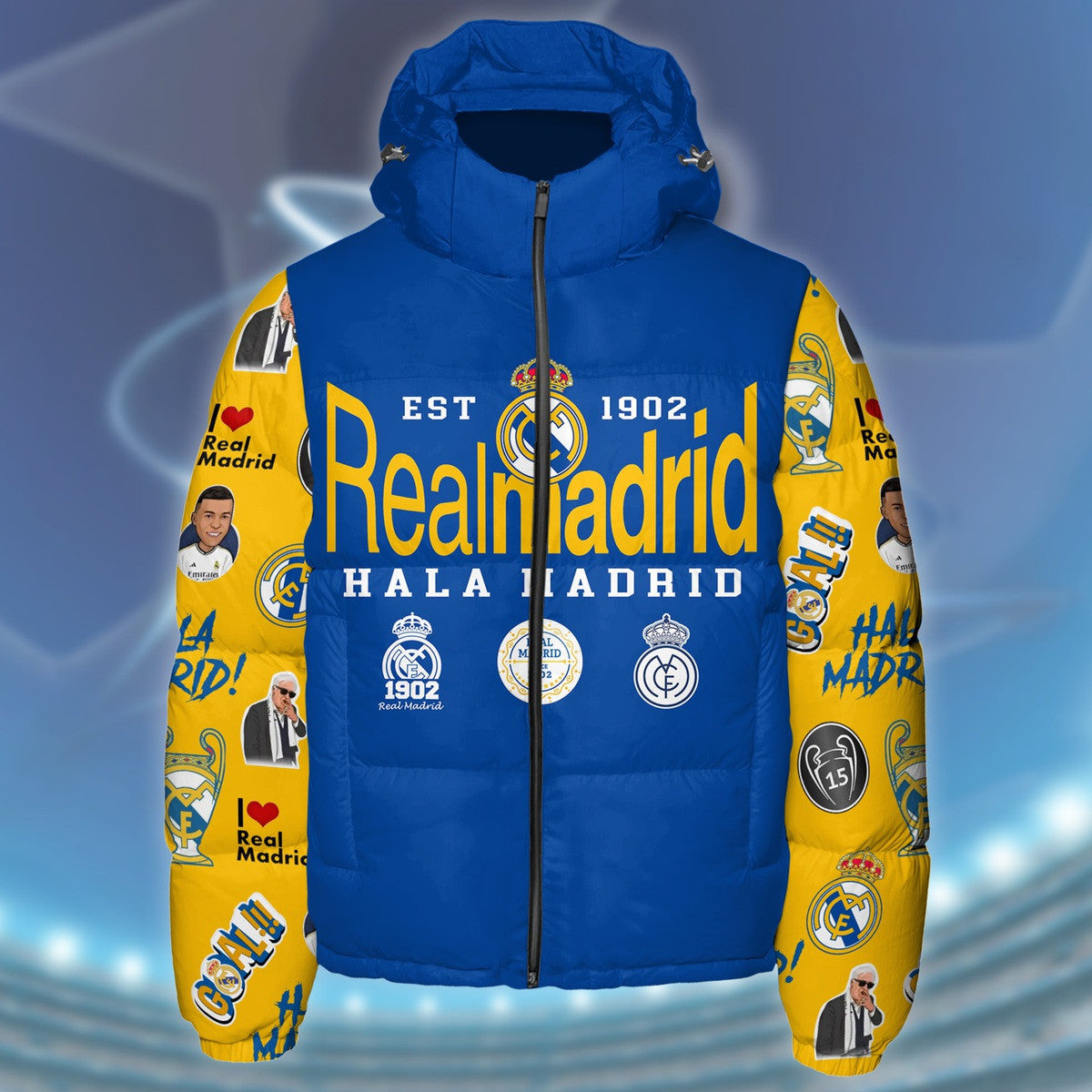 Real Madrid Puffer Thermal Stand Collar Jacket QB311009