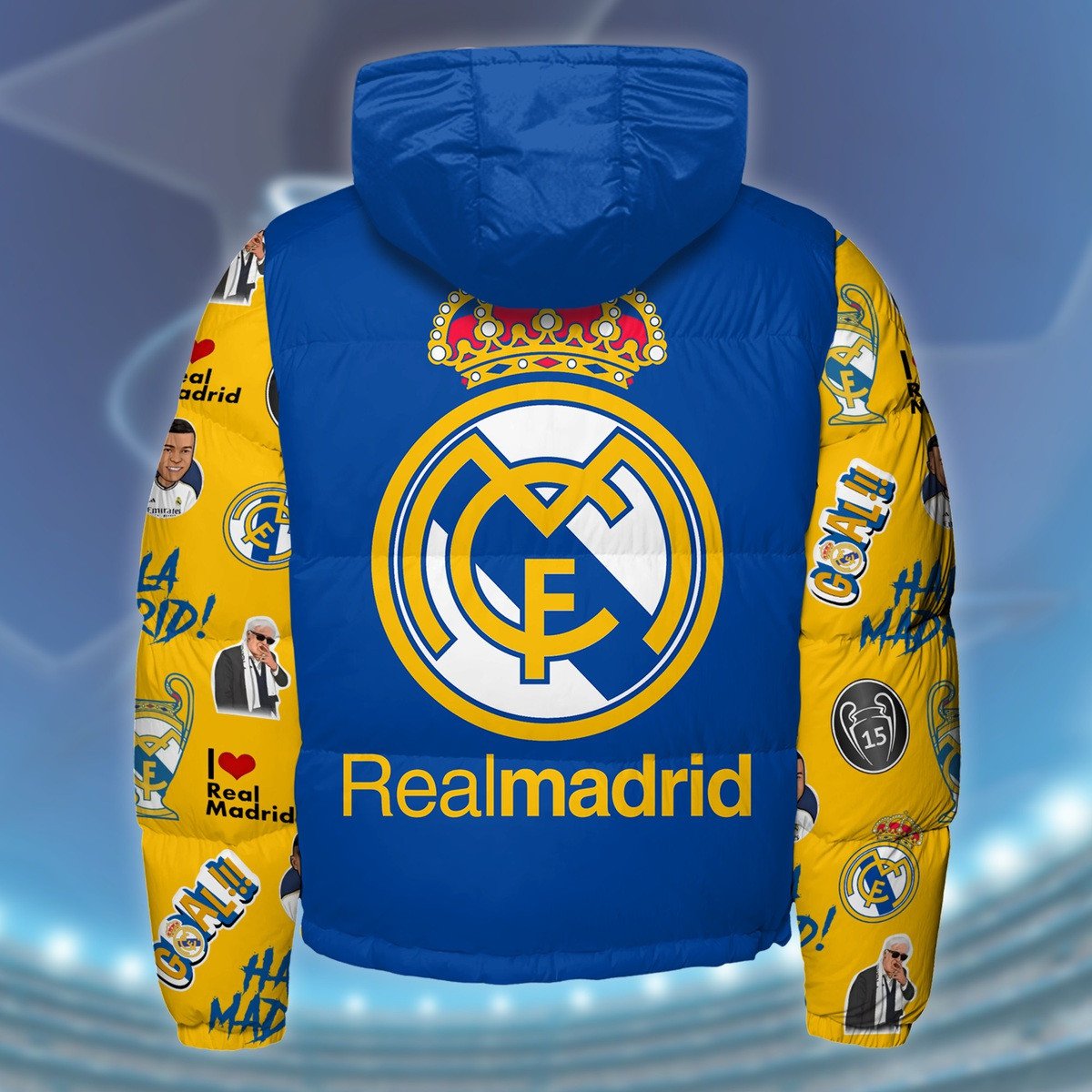 Real Madrid Puffer Thermal Stand Collar Jacket QB311009