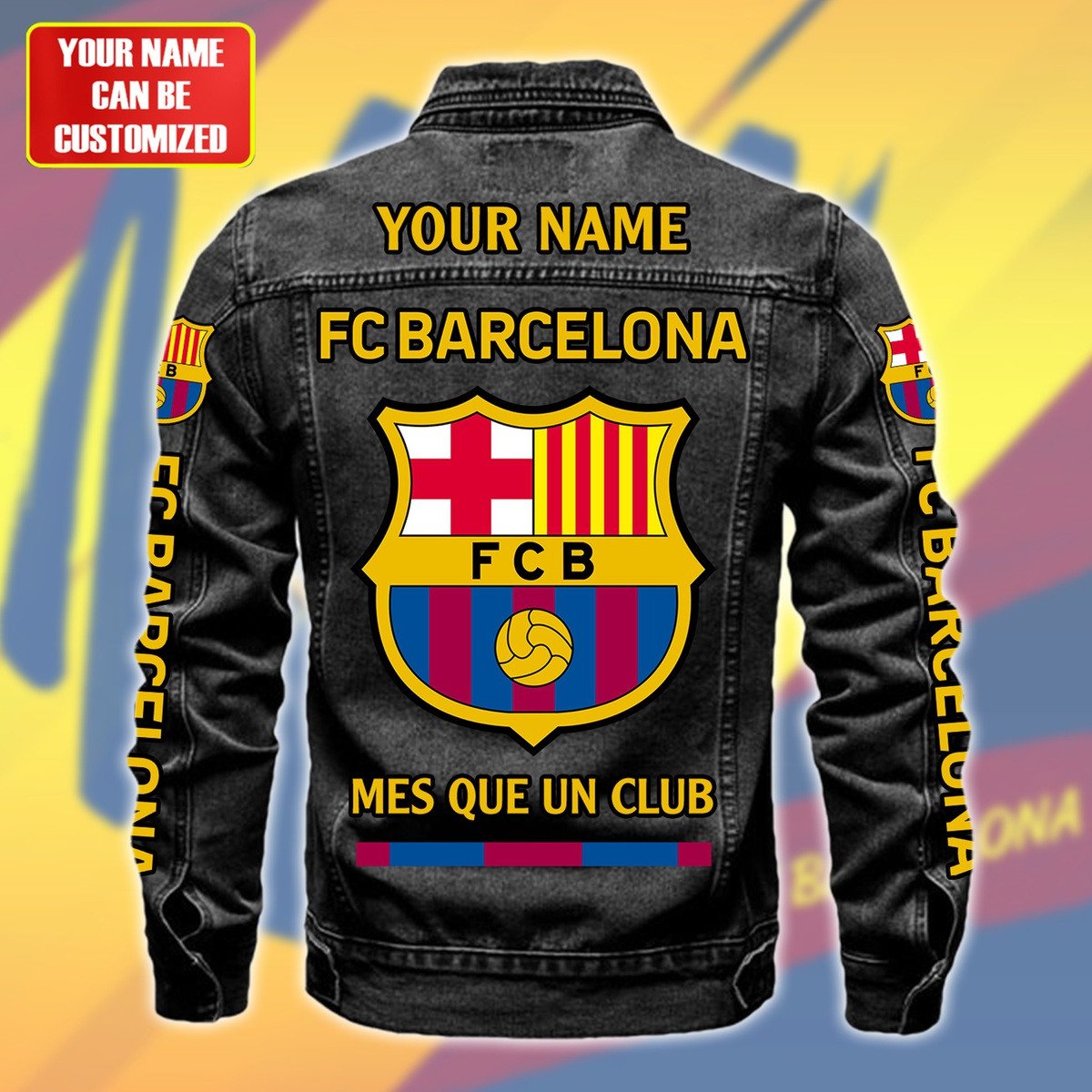 Personalized Barça Denim Casual Jacket , Cotton Jeans Jackets Q311009