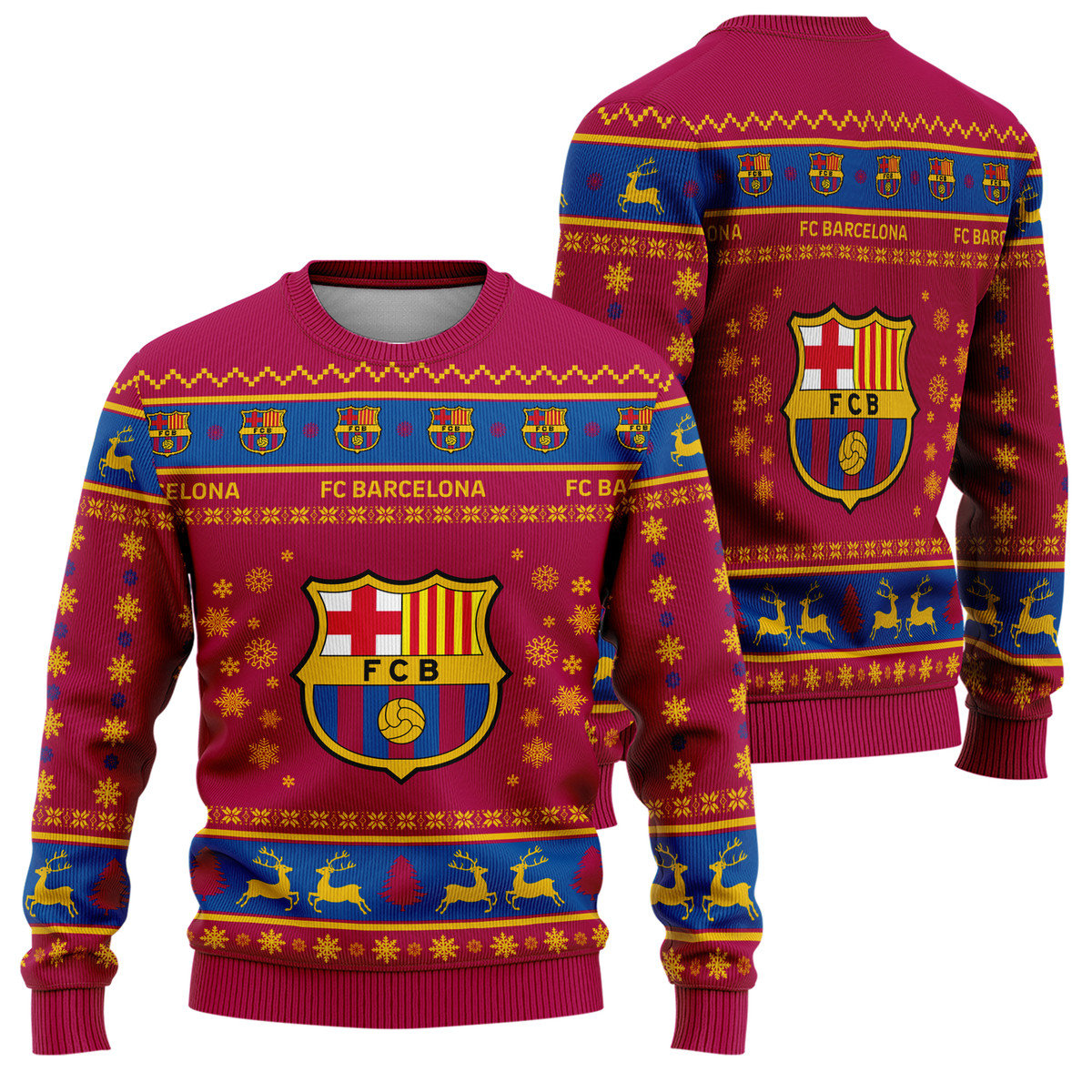 Barça Q7 Ugly Christmas Sweater , Unisex Wool Sweater Q071009