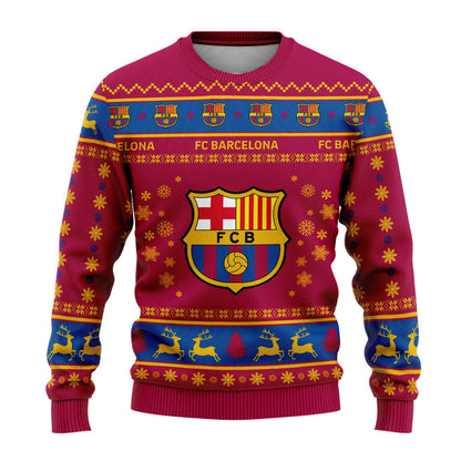 Barça Q7 Ugly Christmas Sweater , Unisex Wool Sweater Q071009