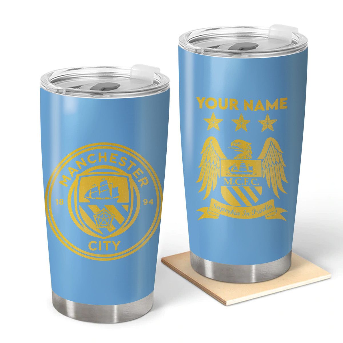 Personalized Name Manchester City Stainless Tumbler 20oz 30oz Cup QB041107
