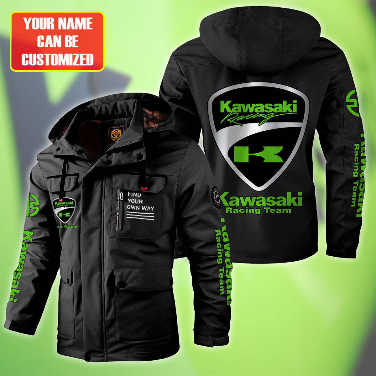 KW Racing Team Windbreaker Hooded Jacket Q041102