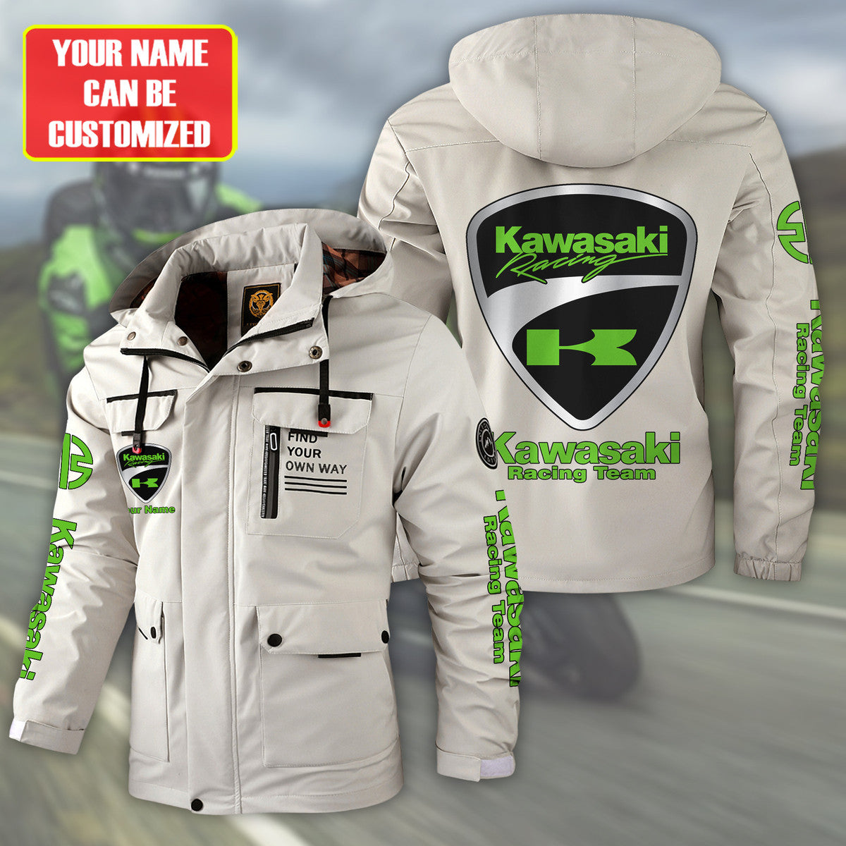 KW Racing Team Windbreaker Hooded Jacket Q041102