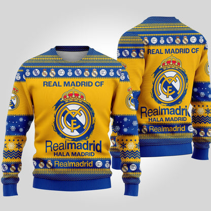 Real Madrid Ugly Christmas Sweater , Unisex Wool Sweater QB311006