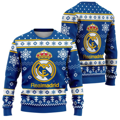 Real Madrid S8 Ugly Christmas Sweater , Unisex Wool Sweater S051105