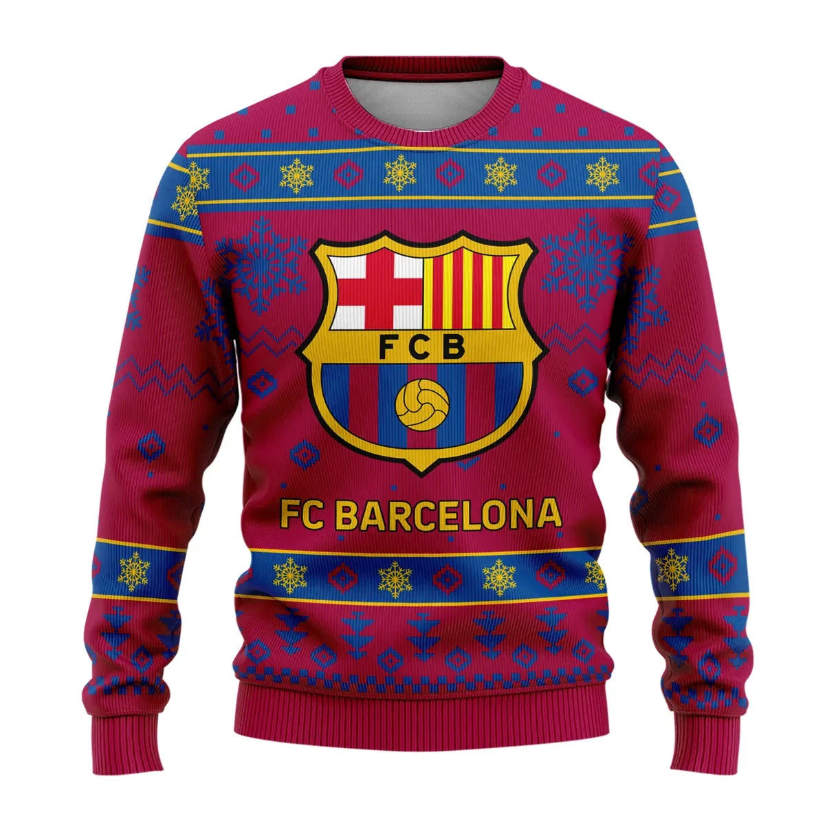 Barcelona S4 Ugly Christmas Sweater , Unisex Wool Sweater S051106