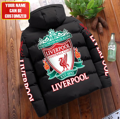 Personalized Liverpool Puffer Jacket With Hood S061106
