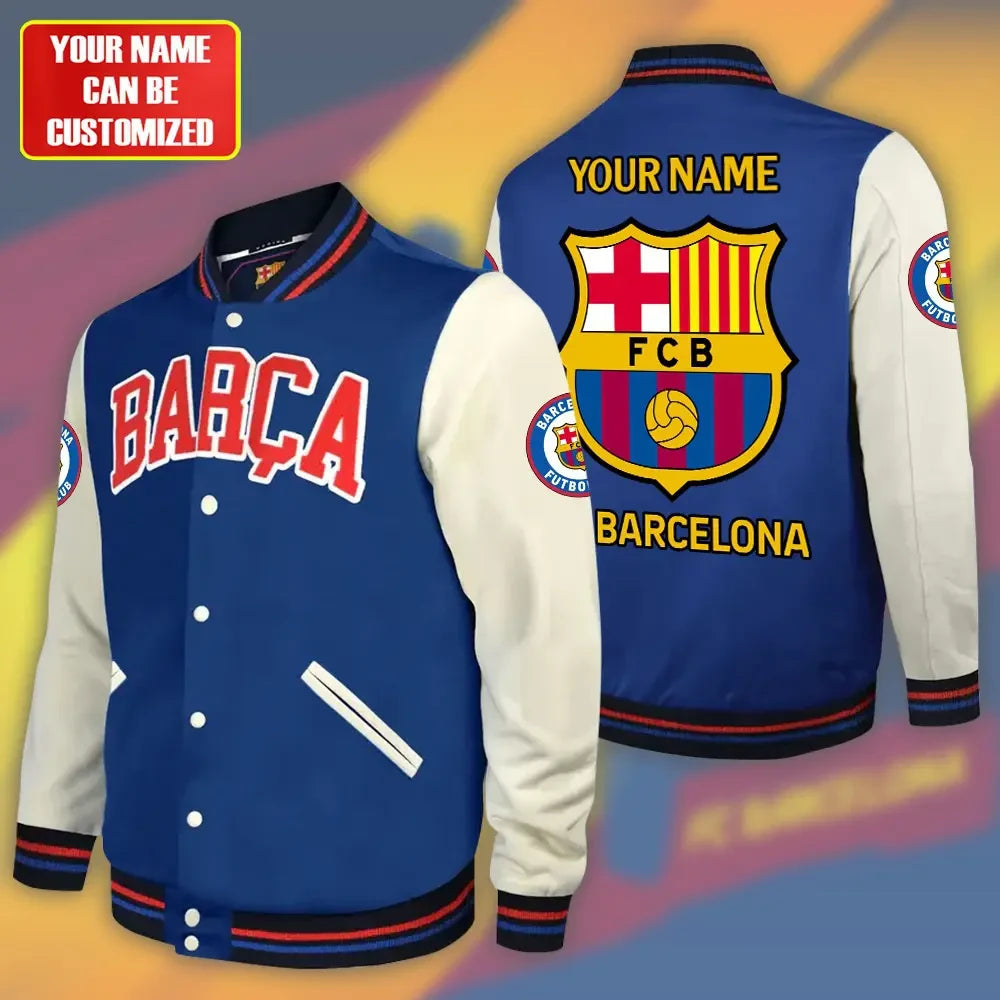 Personalized Barca Baseball Jacket QB071108