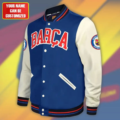 Personalized Barca Baseball Jacket QB071108