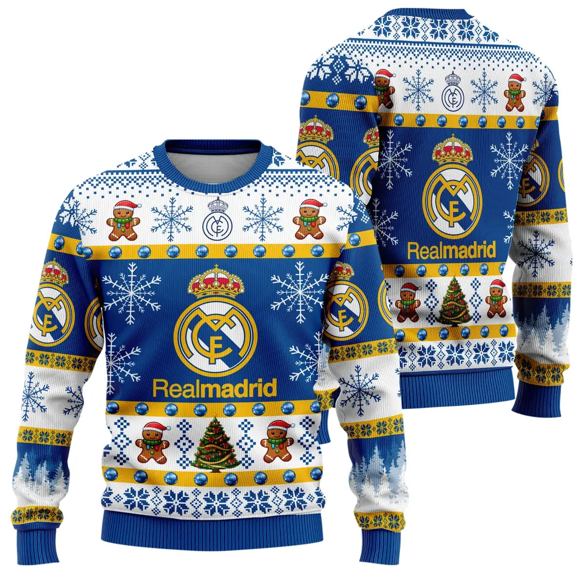 Real Madrid Ugly Christmas Sweater , Unisex Wool Sweater QB041108