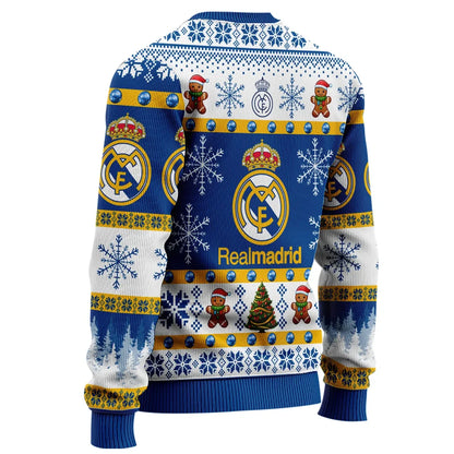 Real Madrid Ugly Christmas Sweater , Unisex Wool Sweater QB041108