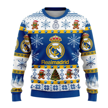 Real Madrid Ugly Christmas Sweater , Unisex Wool Sweater QB041108
