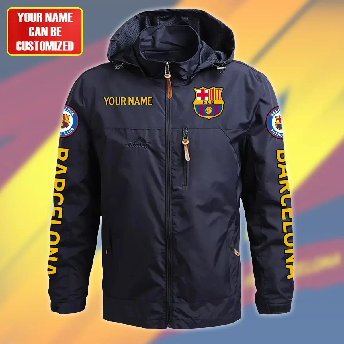 Barcelona FC Casual Windbreaker Hooded Jacket P110701