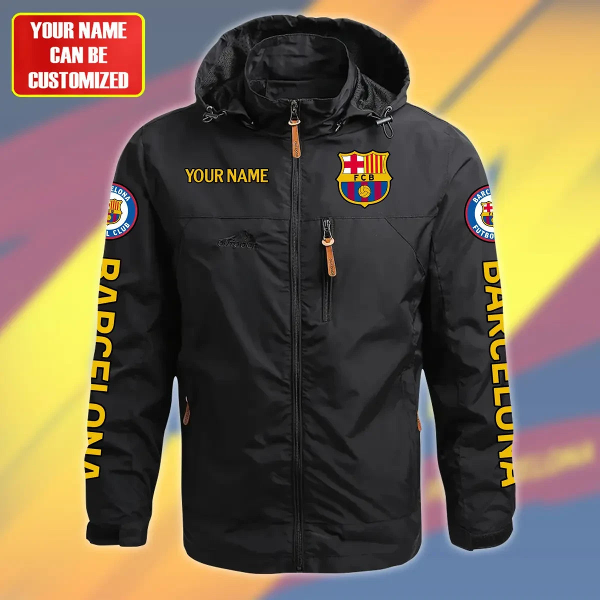 Barcelona FC Casual Windbreaker Hooded Jacket P110701