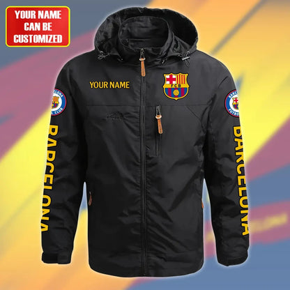 Barcelona FC Casual Windbreaker Hooded Jacket P110701