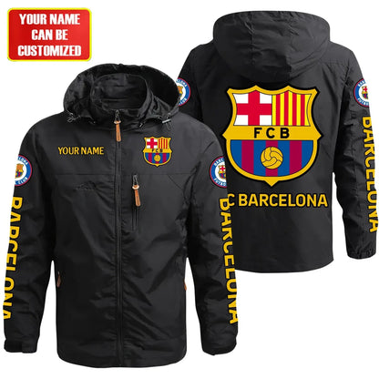 Barcelona FC Casual Windbreaker Hooded Jacket P110701