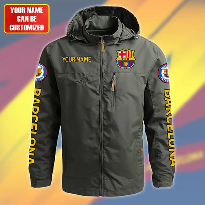 Barcelona FC Casual Windbreaker Hooded Jacket P110701
