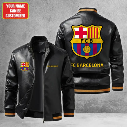 Barcelona FC Vintage Leather Jacket P081106