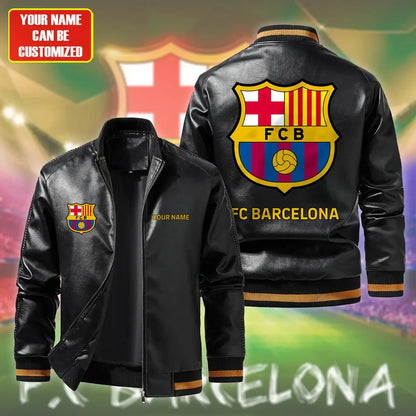 Barcelona FC Vintage Leather Jacket P081106