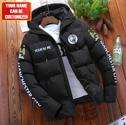 Personalized Manchester City Puffer Jacket With Hood S081104