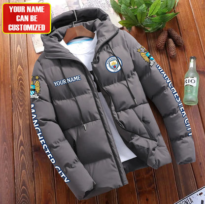 Personalized Manchester City Puffer Jacket With Hood S081104