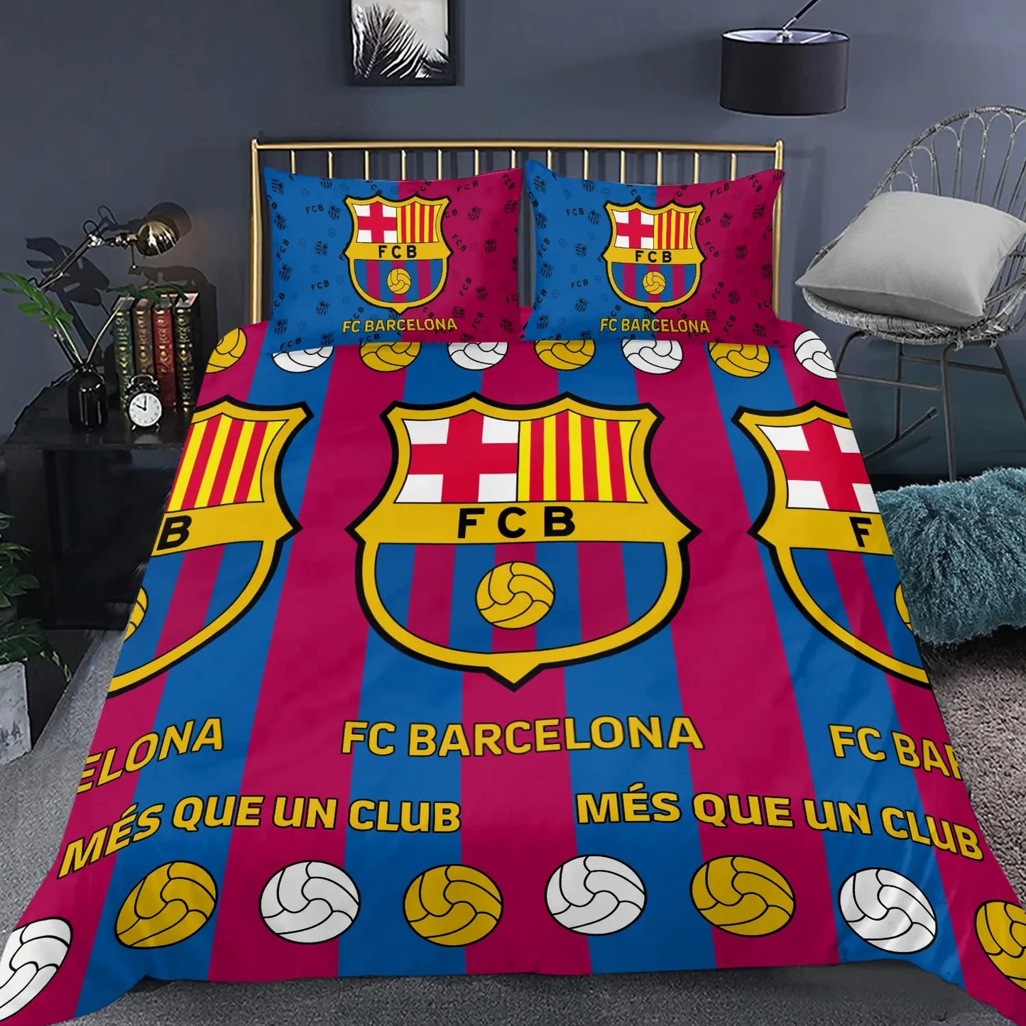 Love FC Barcelona All Over Printed Bedding Set Q051105